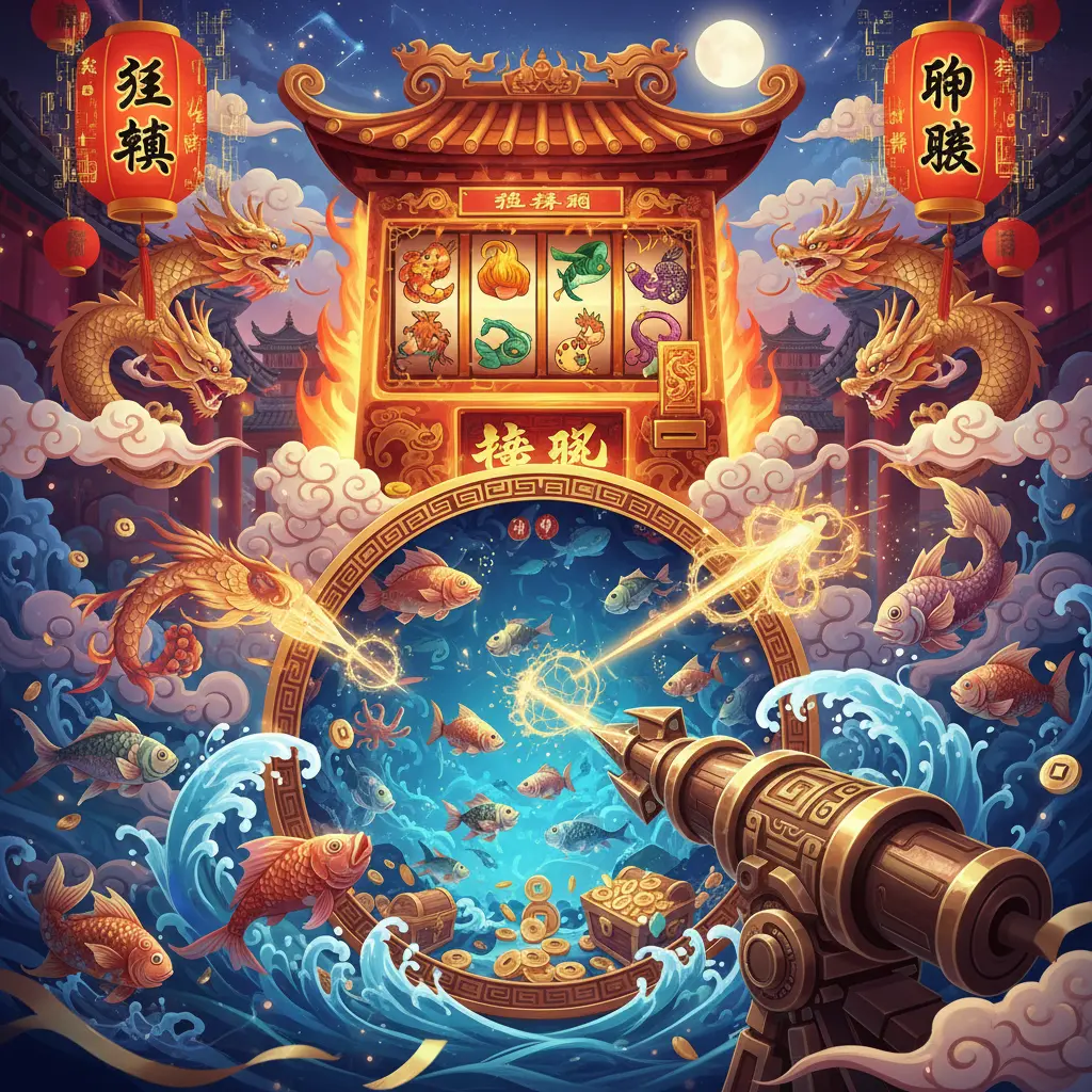 烈焰轉輪老虎機 - 捕魚機